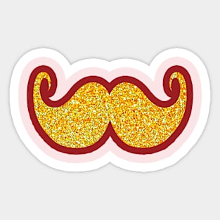 Colorful Mustache Sticker